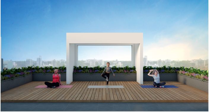Yoga deck at Aryan's Life One